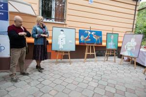 Вниманию гостей праздника была предложена небольшая выставка работ известного крымского художника Виктора Панченко